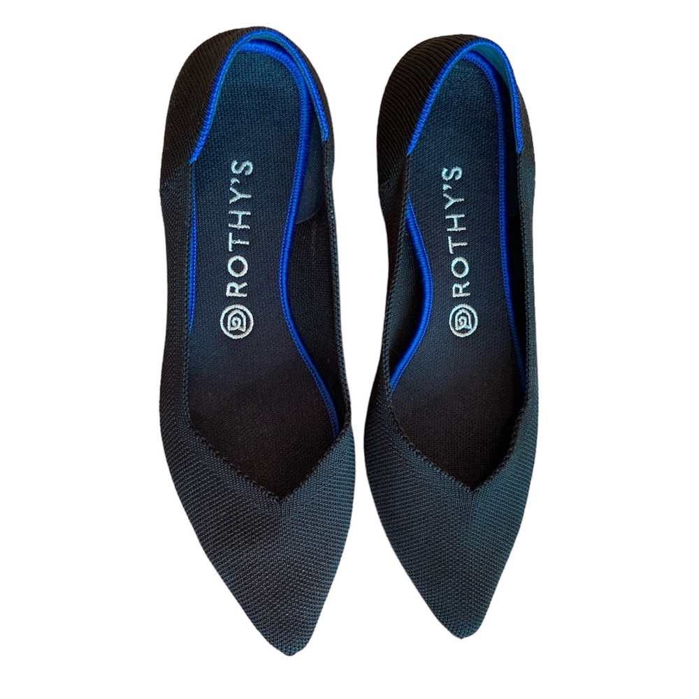 Rothy’s the point black flats size w9